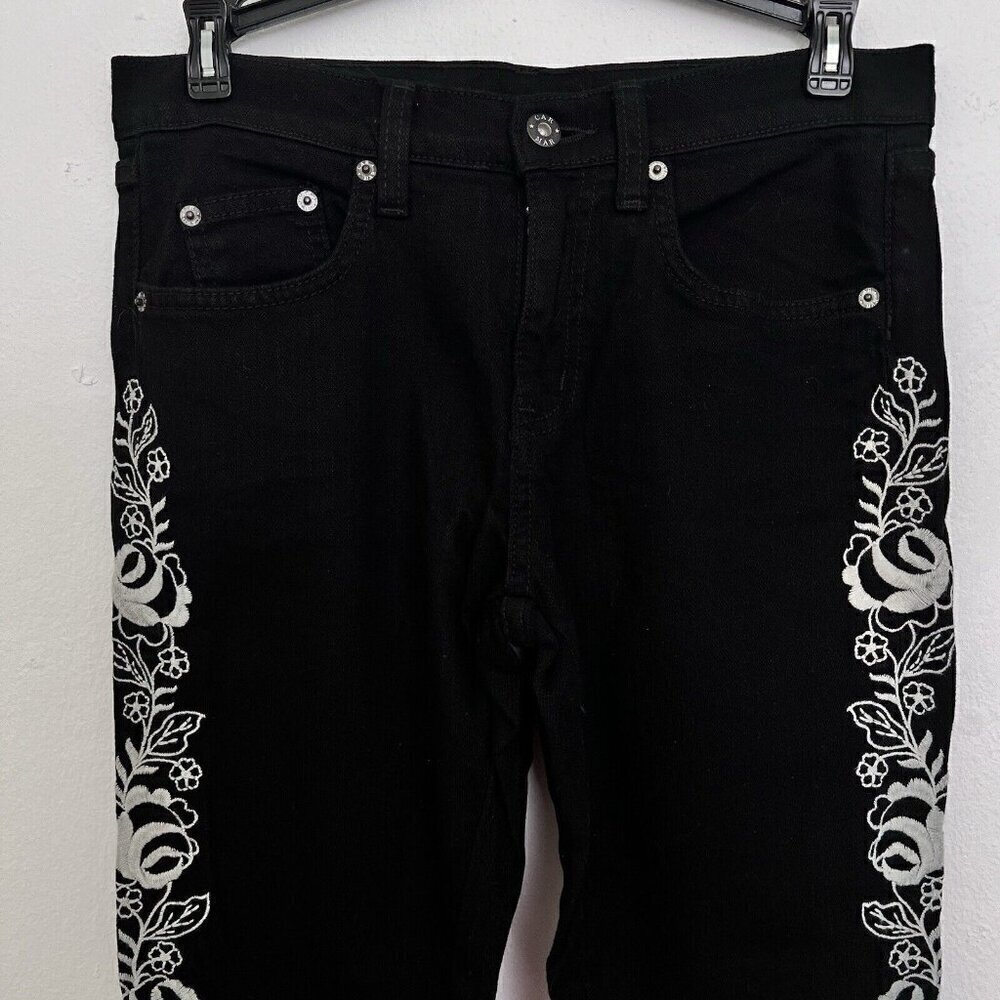 LF Carmar Skinny Jeans Embroidered Floral black Western Boho Style Size 26 NWOT - Picture 11 of 13